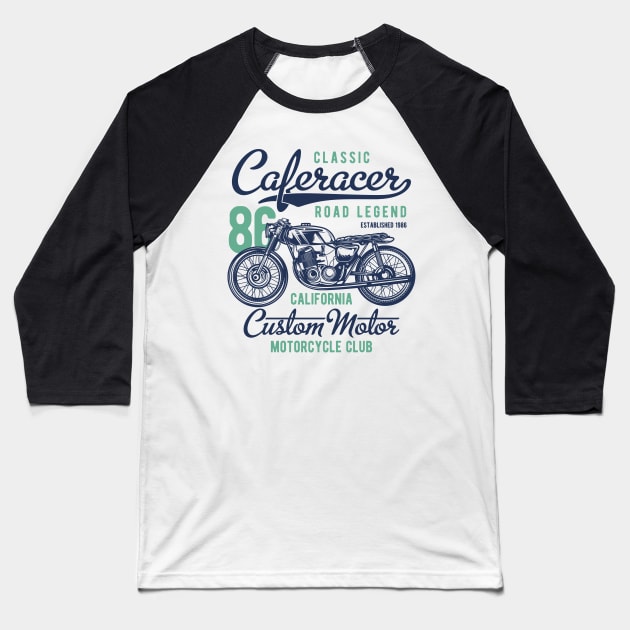 Vintage Motorcycles Baseball T-Shirt by animericans